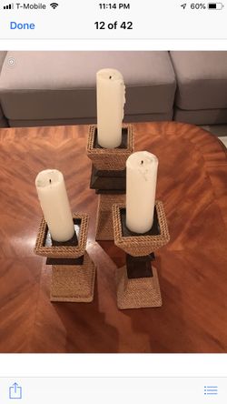 Candles and holder