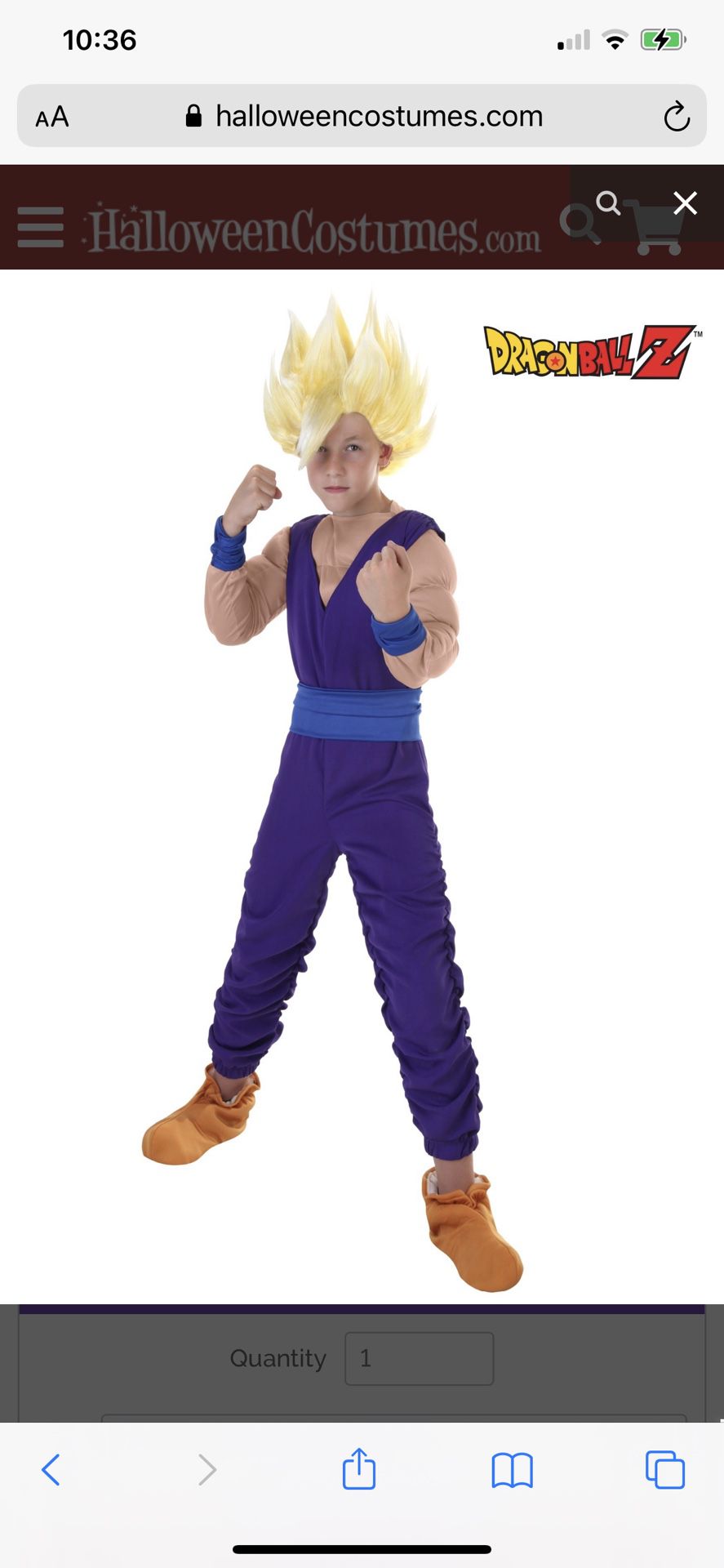 Gohan Costume Like New/ From Covid Free Home 