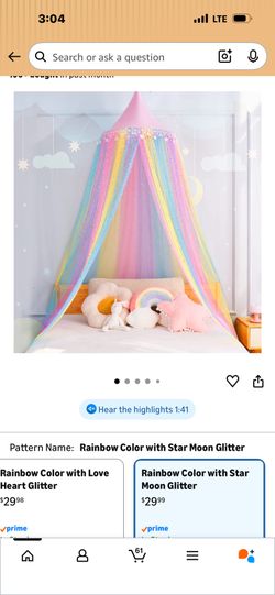 Bed Canopy Rainbow For Girls
