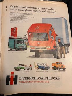 International Trucks Vintage Print Advertisement