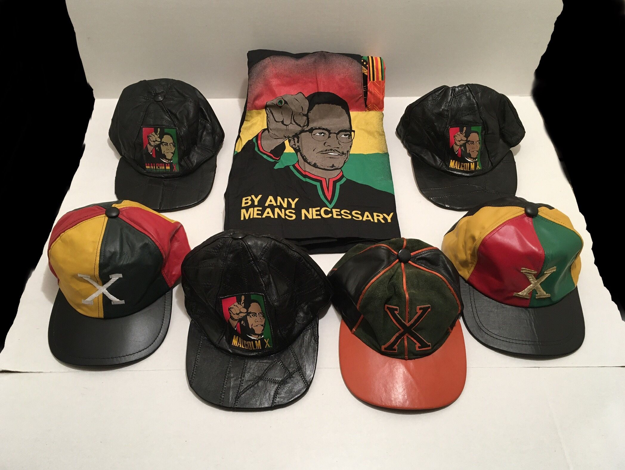 Malcolm X Leather Hat Sold Individually)