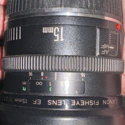 15mm Fisheye Lens Canon. Perfect condition.