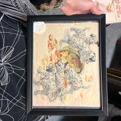 Pups Playing in leaves Picture