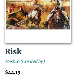 RISK Board Game-NEW
