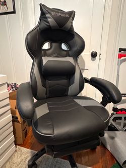 RESPAWN 110 Ergonomic Gaming Chair with Footrest Recliner - Racing Style High Back PC Computer Desk Office Chair - 360 Swivel, Adjustable Lumbar Suppo