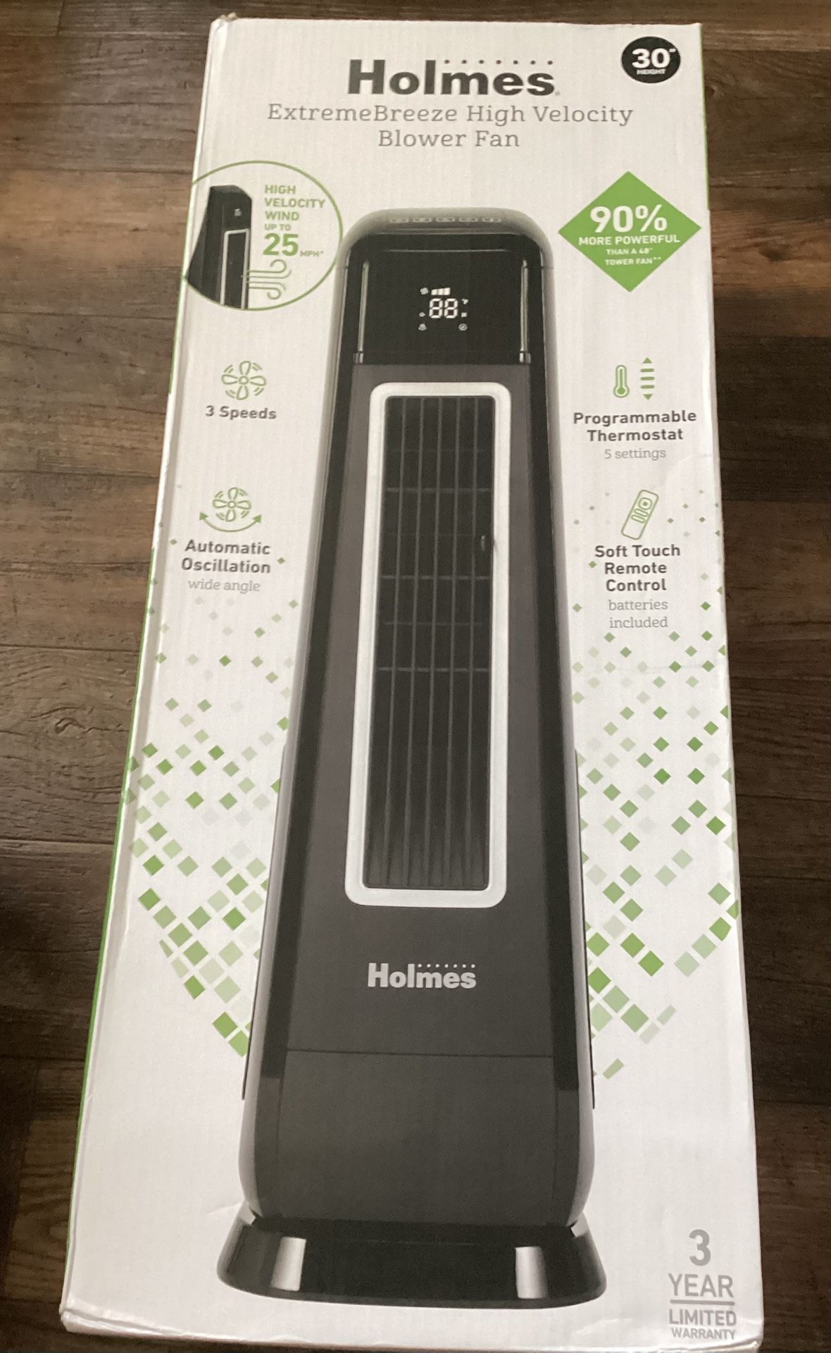Holmes ExtremeBreeze High Velocity Blower Tower Fan