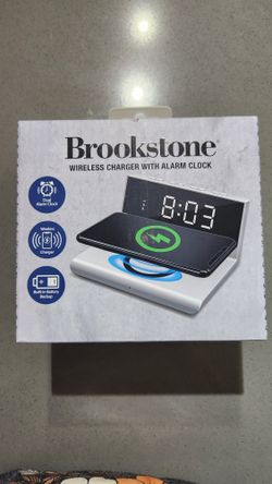 New Brookstone Wireless Charger And Alarm Clock