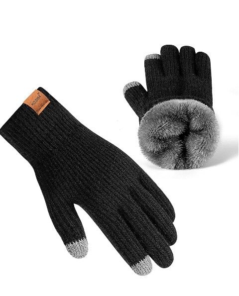 Size L Gloves for Cold Weather Men, Thermal Winter Gloves with Touchscreen Fingers, Fleece Warm Gloves for Men And Women