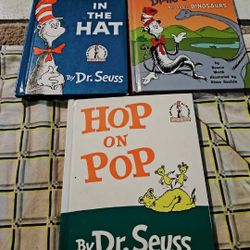 Dr. Seuss book lot vintage books rare cat in the hat , hop on pop extremely rare out of print