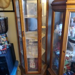 Curio cabinet with light