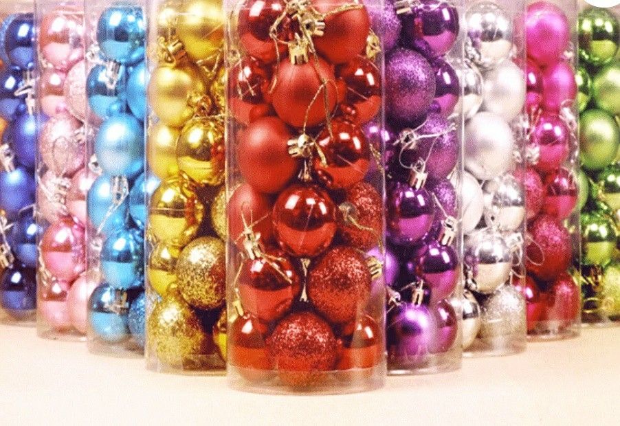 Tyidzon 24Pcs Christmas Ornaments Set Shatterproof