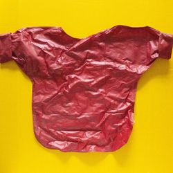 Set of 2 Red Vinyl Long Sleeved Childrens Smocks - NO POCKETS