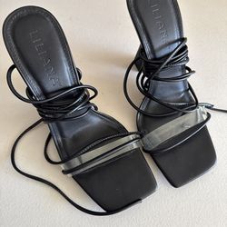 VG Liliana strap up black stiletto heels US 7