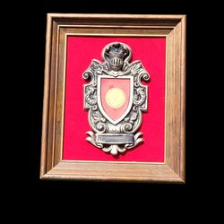 12" x 10 " Vintage Medieval Style Wall Decor Plaque/ Coat of Arm
