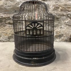 Antique Wire Bird Cage 
