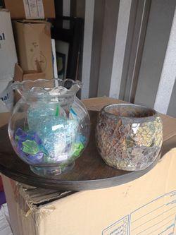 Betta bowl and glass candle holder