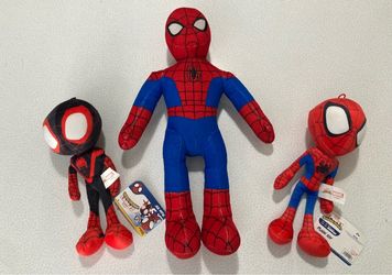 Marvel Spider-Man Miles Morales Plush Toy Bundle Set of 3