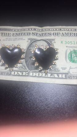 Gold-Tone Spiked / Sunburst Heart Statement Earrings