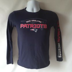 NFL New England Patriots boys black long sleeve t-shirt size M (10-12)