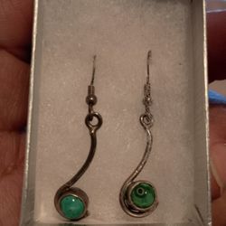 925 Silver Earrings, Malachite Earrings, Women's Earrings