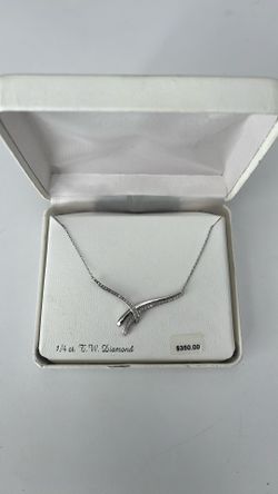 1/4 Carat Vintage Wishbone Style Diamond Necklace