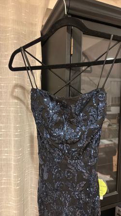Dark blue gown