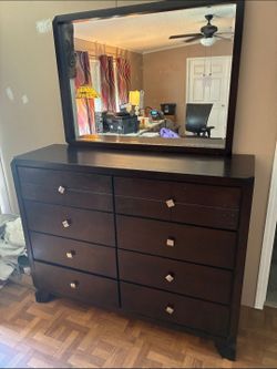 Dresser and mirror