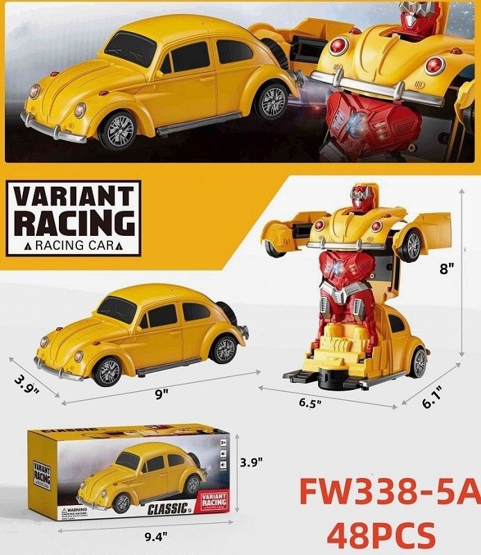 Yellow Transforming Car/Robot Toy