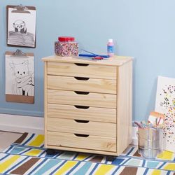 6 Drawer Storage Cabinet - Solid Wood