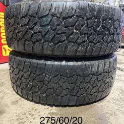 (2) - 275/60/20 Falken Wildpeak AT3W Tires