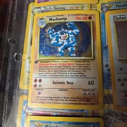 Pokemon MACHAMP 1st Edition Holo Rare 8/102 Base Set Card EXC/NEAR MINT