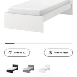 Malm White Twin Bed Frame