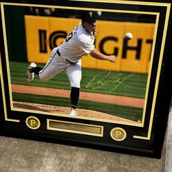 Paul Skenes Custom Framed 16x20 Photo Jsa Coa 
