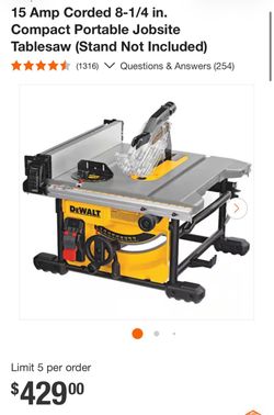 Like new table saw dewalt