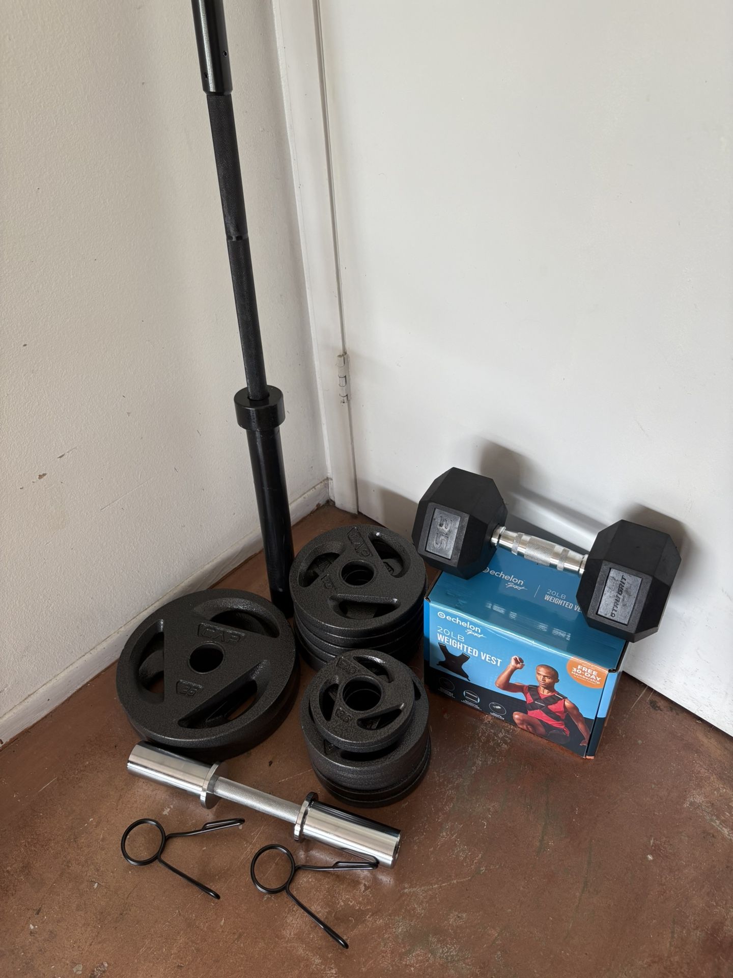 CAP Barbell Olympic Weight Set W/ Accessories