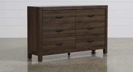 Dresser and queen bed frame with headboard