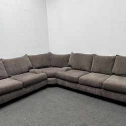 3 pc Sectional sofa Charcoal Gray very comfy. We deliver & setup.