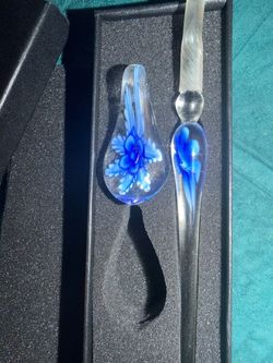 Glass Dip Pen and Pendant Set