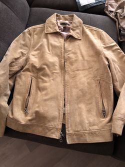 Banana Republic Camel / Tan Suede Leather Jacket (sz M)