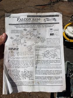 Roadmaster falcon 5250 tow bar assembly