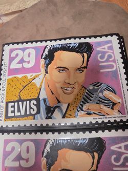 Vintage ELVIS PRESLEY USPS 29 Cent Stamp Foam PLACEMAT