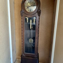 Antique E. Lauffer Grandfather Clock