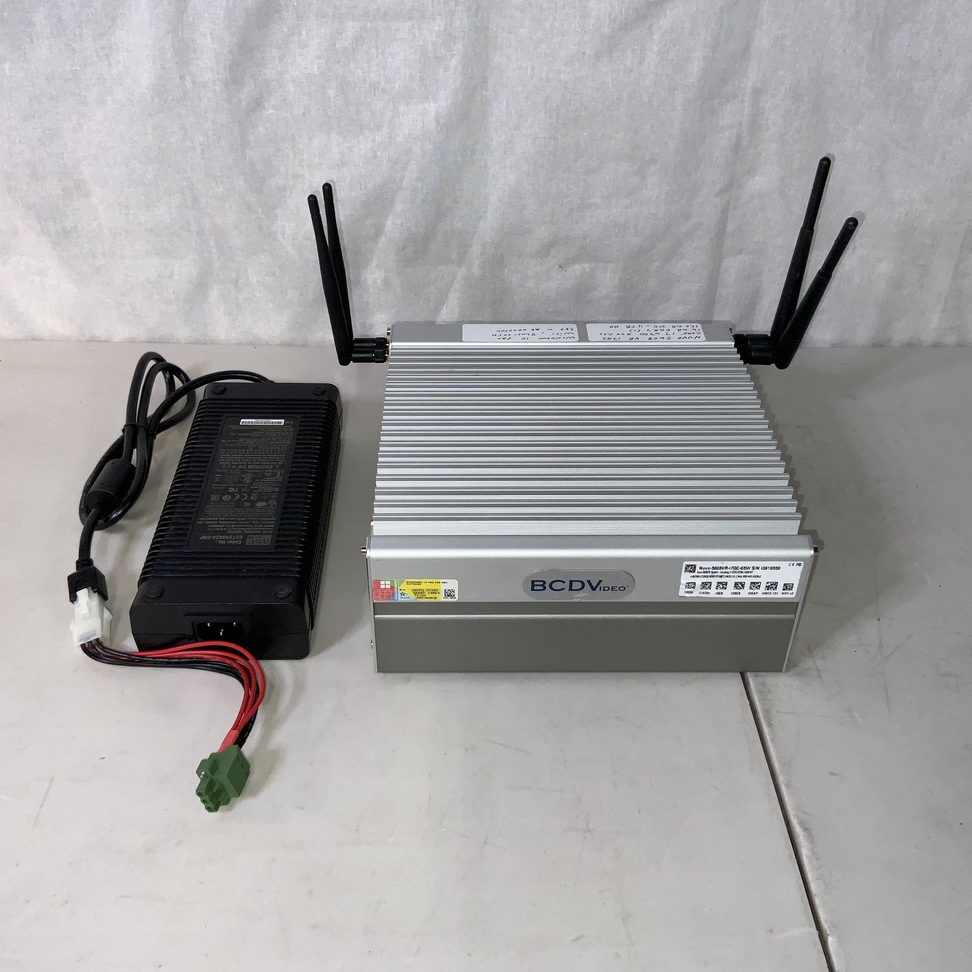 Neousys NUVO-5608VR Fanless Mobile Surveillance With POE, Windows 10 Pro, WiFi, Bluetooth (120 GB SSD, 16 GB DDR4) With Ac Adapter 