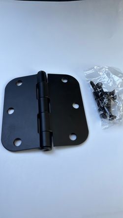 Black Silent Door hinge 3-1/2  5/8 Radius