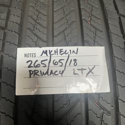 Full Set Michelin 265/65/18 Primacy LTX