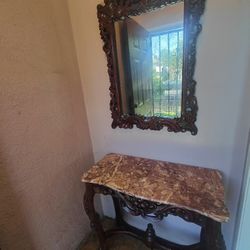 Entry Way Table And Mirror