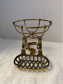Vintage brass soap holder