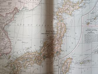 Antique 1897 Map Of Japan And Korea