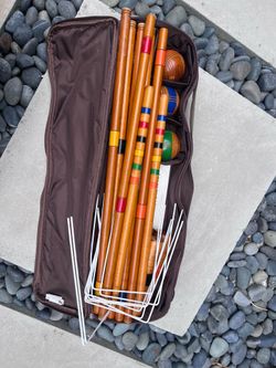 Pottery Barn barely been used Croquet set