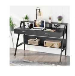 Modern Black Computer Desk / Home Office Workstation – Great Condition